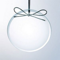Beveled Clear Glass Ornament - Round Screened